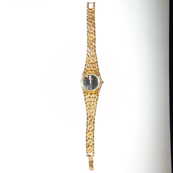 LADIES GRUEN GOLD TONE NUGGET WATCH - Picture 3 of 9